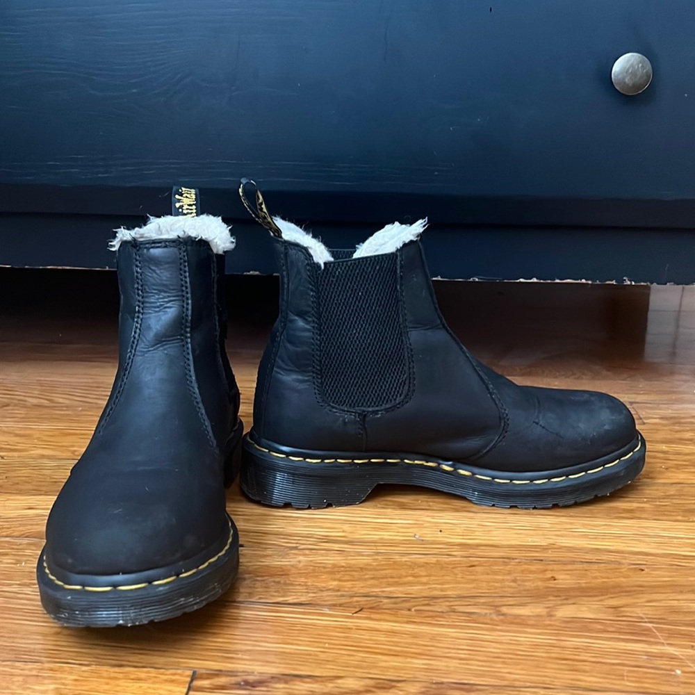 Doc Martin fur lined Chelsea boot